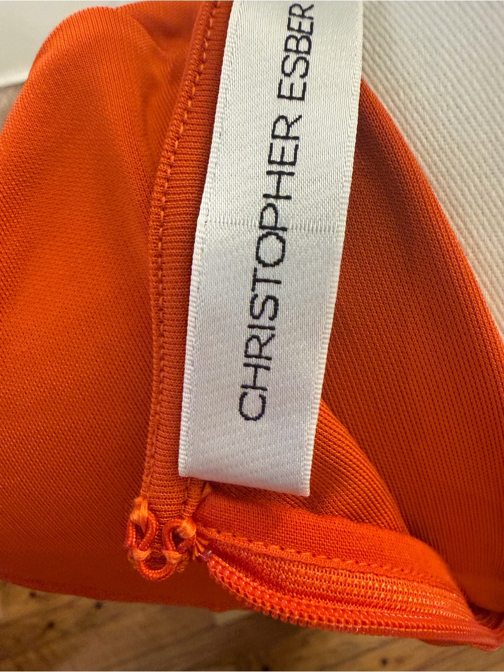 Christopher Esber Burnt Orange Cutout Maxi Dress with Front Knot - Picture 5 of 7
